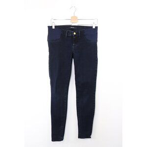 J Brand Mama‎ J Skinny Jeans 27 Mid Rise Maternity Stretch Denim Bluebird Dark